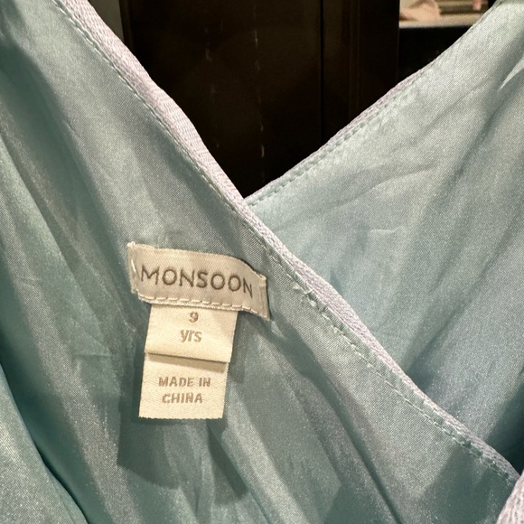 Monsoon  formal tulle  maxi dress light pale blue 9 - Picture 3 of 5